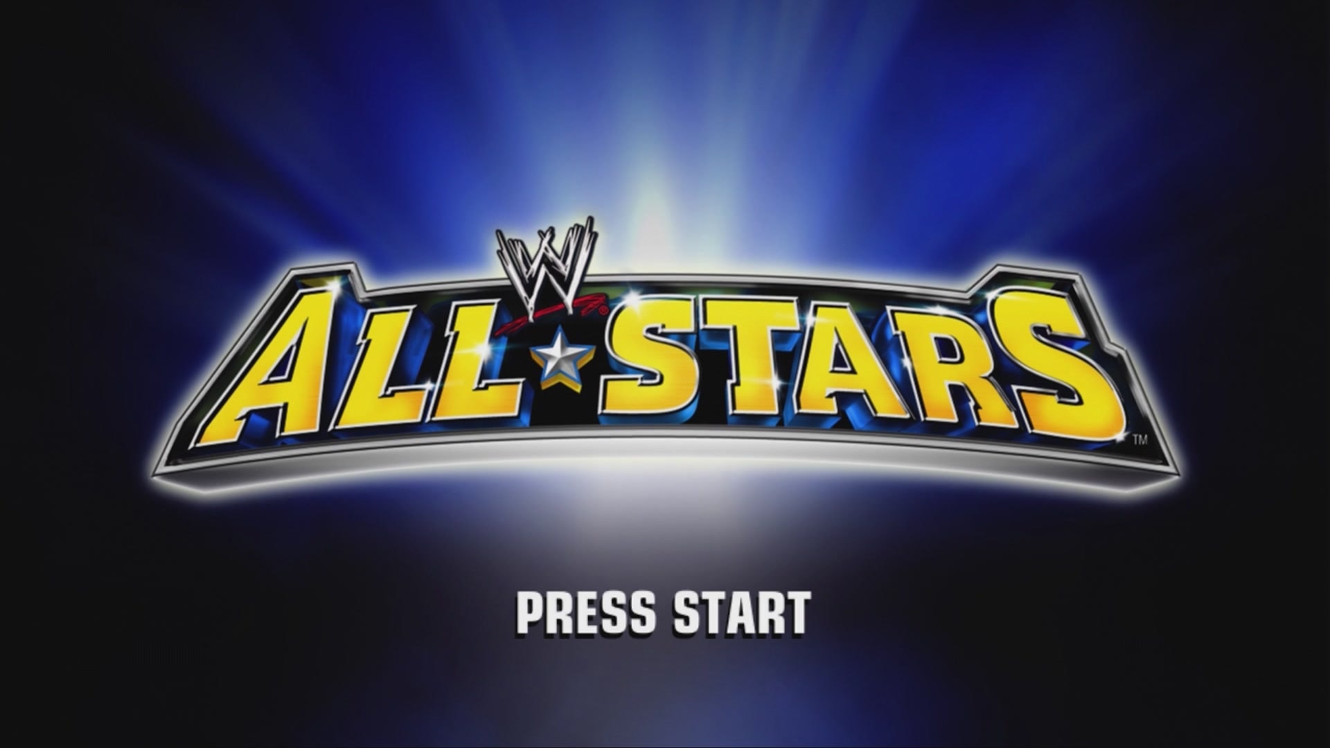 WWE All Stars title screen for Xbox 360